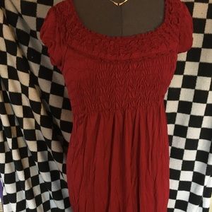 🤡5 for 20🤡 stretchy red peasant dress